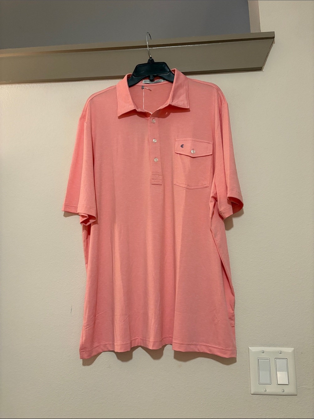 Criquet Men’s Pink Polo Shirt SZ XXL NWT